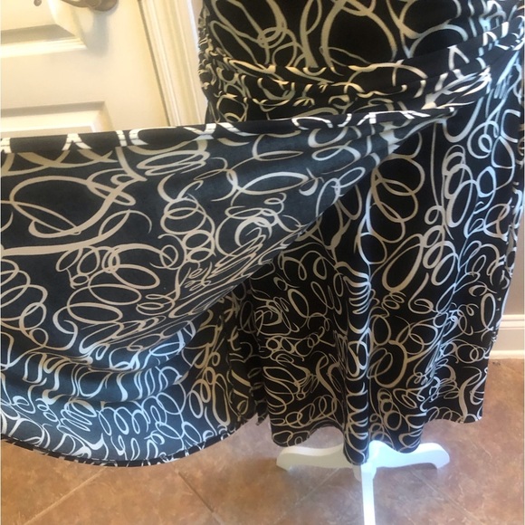 Faux Wrap Black Dress from AGB Dress Size 14 Made in USA - Picture 2 of 8